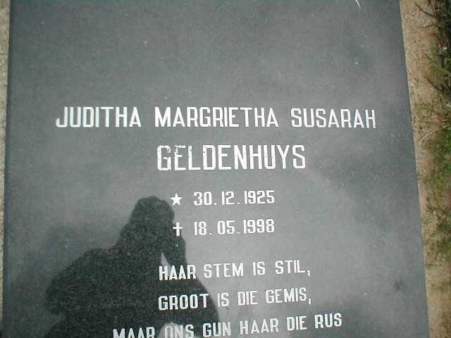 GELDENHUYS Juditha Margrietha Susarah 1925-1998