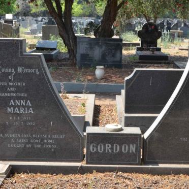 GORDON Basil Henry 1928-1984 &amp; Anna Maria 1933-1992