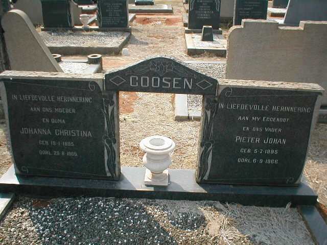 GOOSEN Pieter Johan 1895-1966 &amp; Johanna Christina 1895-1969