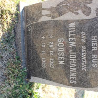 GOOSEN Willem Johannes 1927-1929