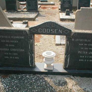 GOOSEN Pieter Johan 1895-1966 &amp; Johanna Christina 1895-1969