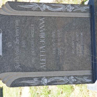 GOUWS Aletta Johanna 1919-1962