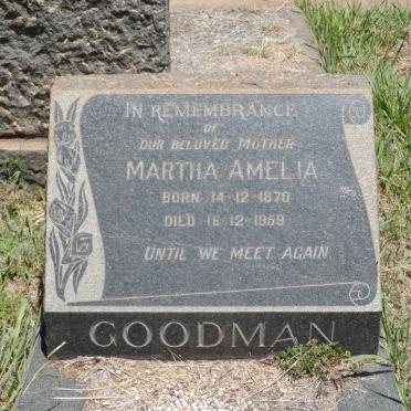 GOODMAN Martha Amelia 1870-1959