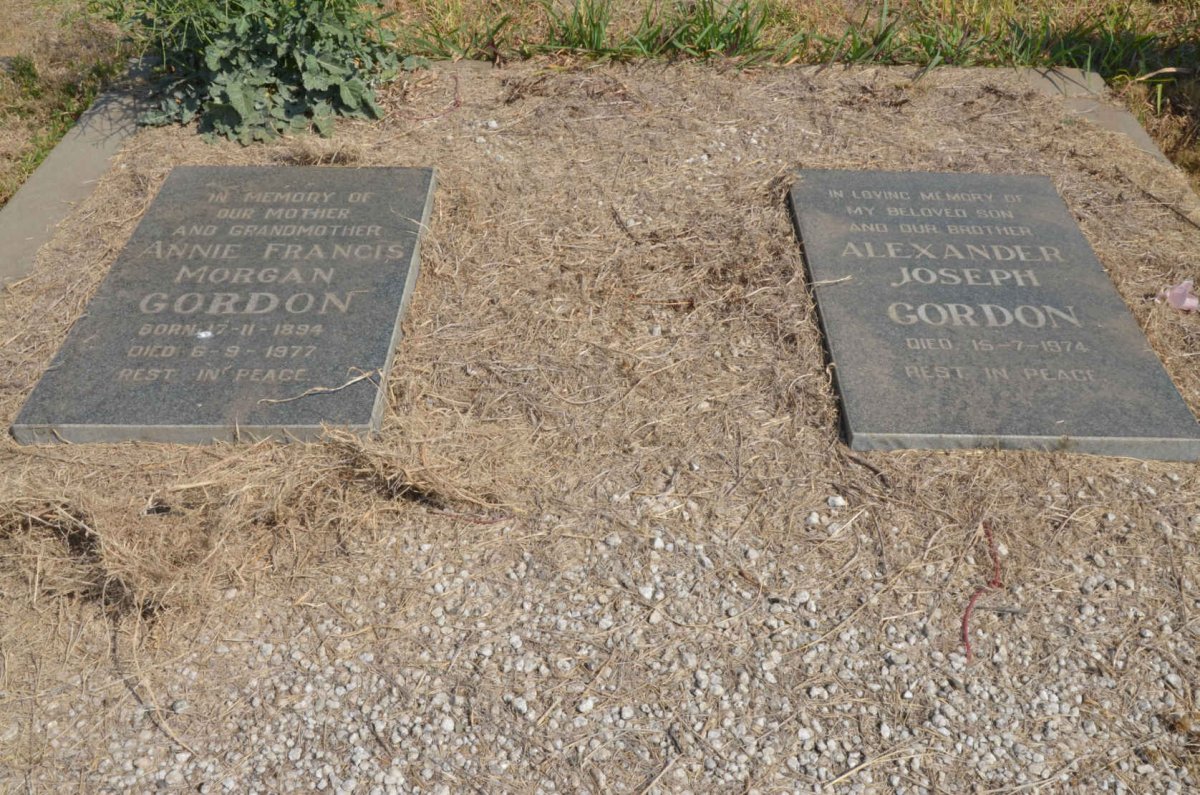 GORDON Annie Francis Morgan 1894-1977 :: GORDON Alexander Joseph -1974