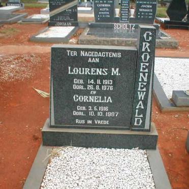 GROENEWALD Lourens M. 1913-1976 &amp; Cornelia 1916-1987