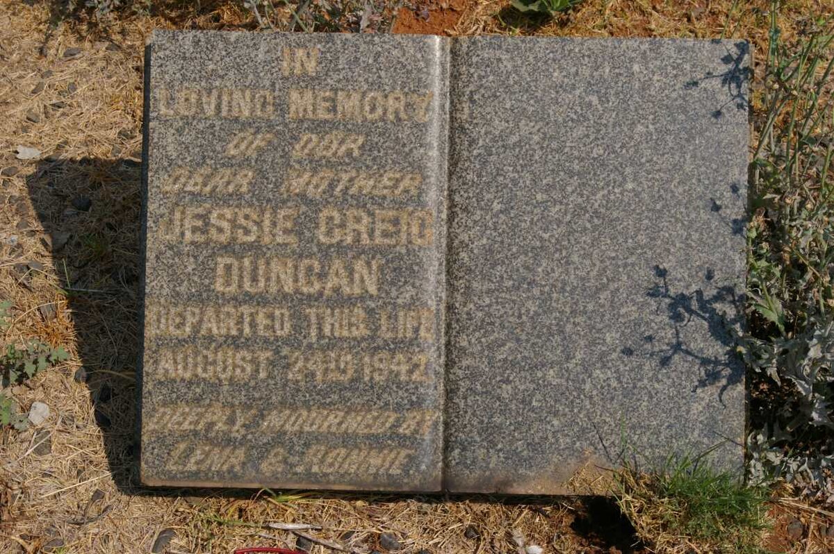DUNCAN Jessie nee GREIG -1942