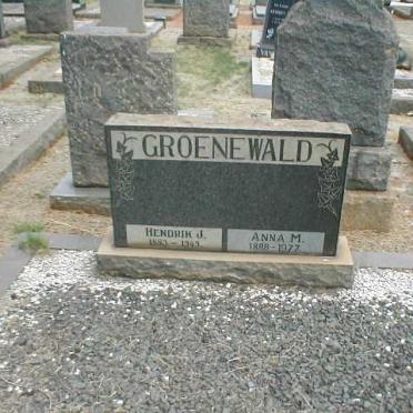 GROENEWALD Hendrik J. 1883-1949 &amp; Anna M. 1888-1977