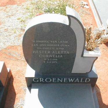 GROENEWALD Hester Aletta Cornelia 1916-1972