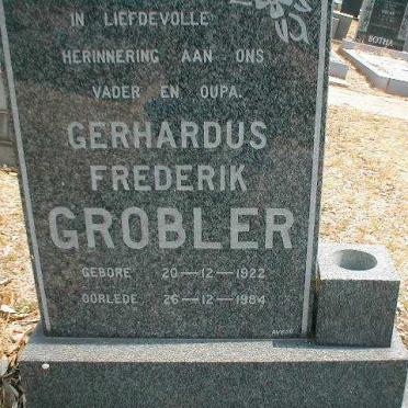 GROBLER Gerhardus Frederik 1922-1984