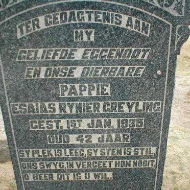 GREYLING Esaias Rynier -1935