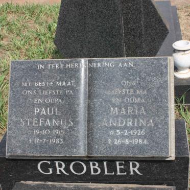 GROBLER Paul Stefanus 1915-1983 &amp; Maria Andrina 1926-1984