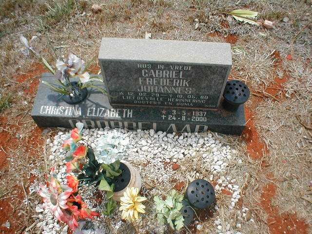 GROBBELAAR Gabriel Frederik Johannes 1929-1980 &amp; Christina Elizabeth 1937-2000