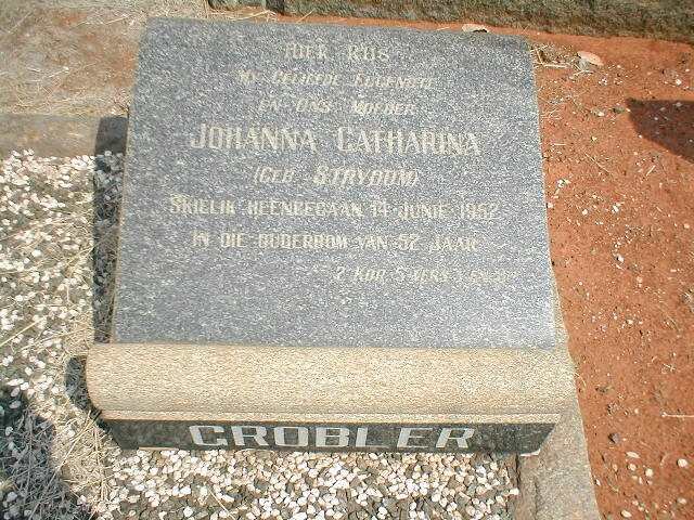 GROBLER Johanna Catharina nee STRYDOM -1952