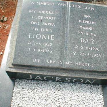 JACKSON Lionie 1922-1975 &amp; Daiz 1926-1998