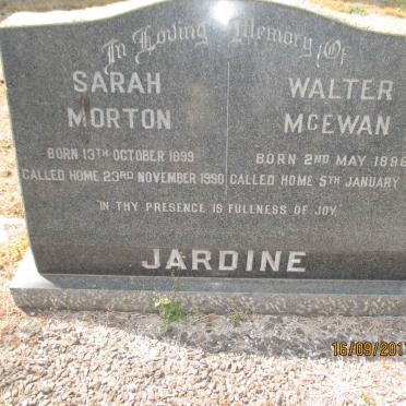 JARDINE Walter McEwan 1896-1961 &amp; Sarah Morton 1899-1990