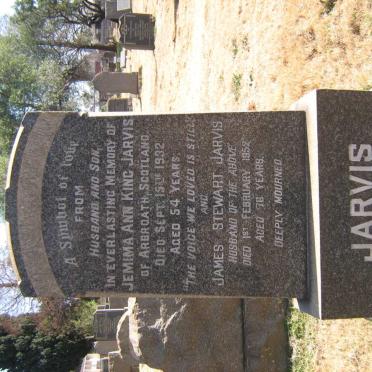 JARVIS James Stewart -1952 &amp; Jemima Ann King -1932