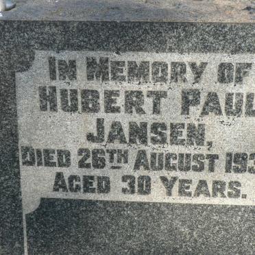 JANSEN Hubert Paul -1930