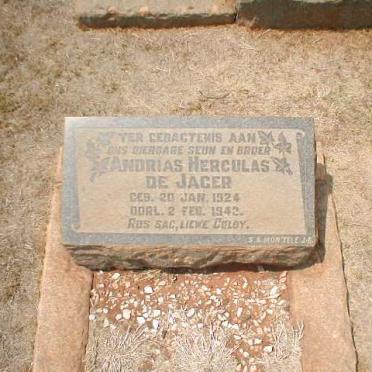 JAGER Andrias Herculas, de 1924-1942