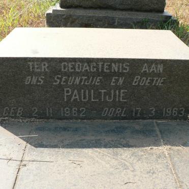 JAARSVELD Paultjie, van 1962-1963