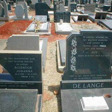 LANGE Jan, de 1941-197? :: DE LANGE Allenton Johanna 1957-1973