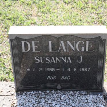 LANGE Susanna J., de 1899-1967