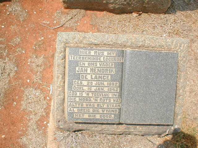 LANGE Jan Hendrik, de 1982-1942