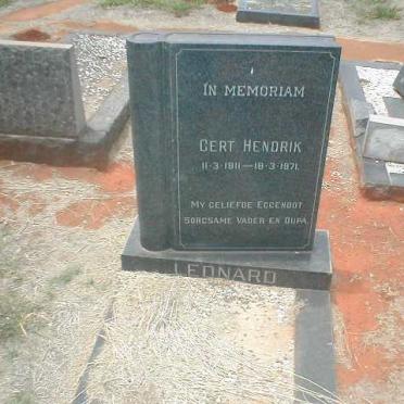 LEONARD Gert Hendrik 1911-1971