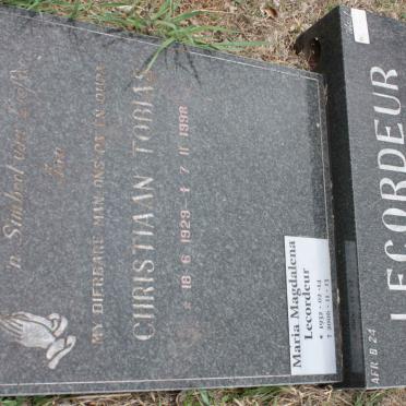 LECORDEUR Christiaan Tobias 1929-1998 &amp; Maria Magdalena 1932-2006