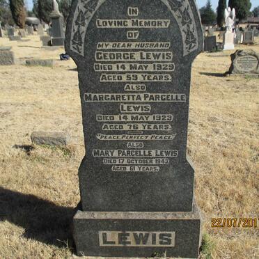 LEWIS George -1929 :: LEWIS Margaretta Parcelle LEWIS -1923 :: LEWIS Mary Parcelle-1943