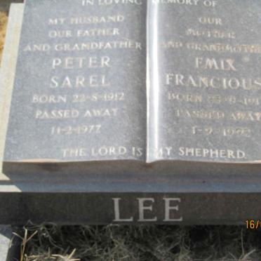 LEE Peter Sarel 1912-1977 &amp; Emix Francious 1917-1992 