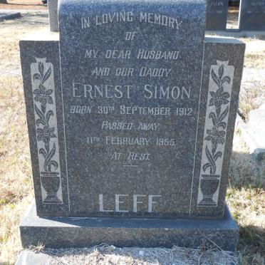 LEFF Ernest Simon 1912-1955
