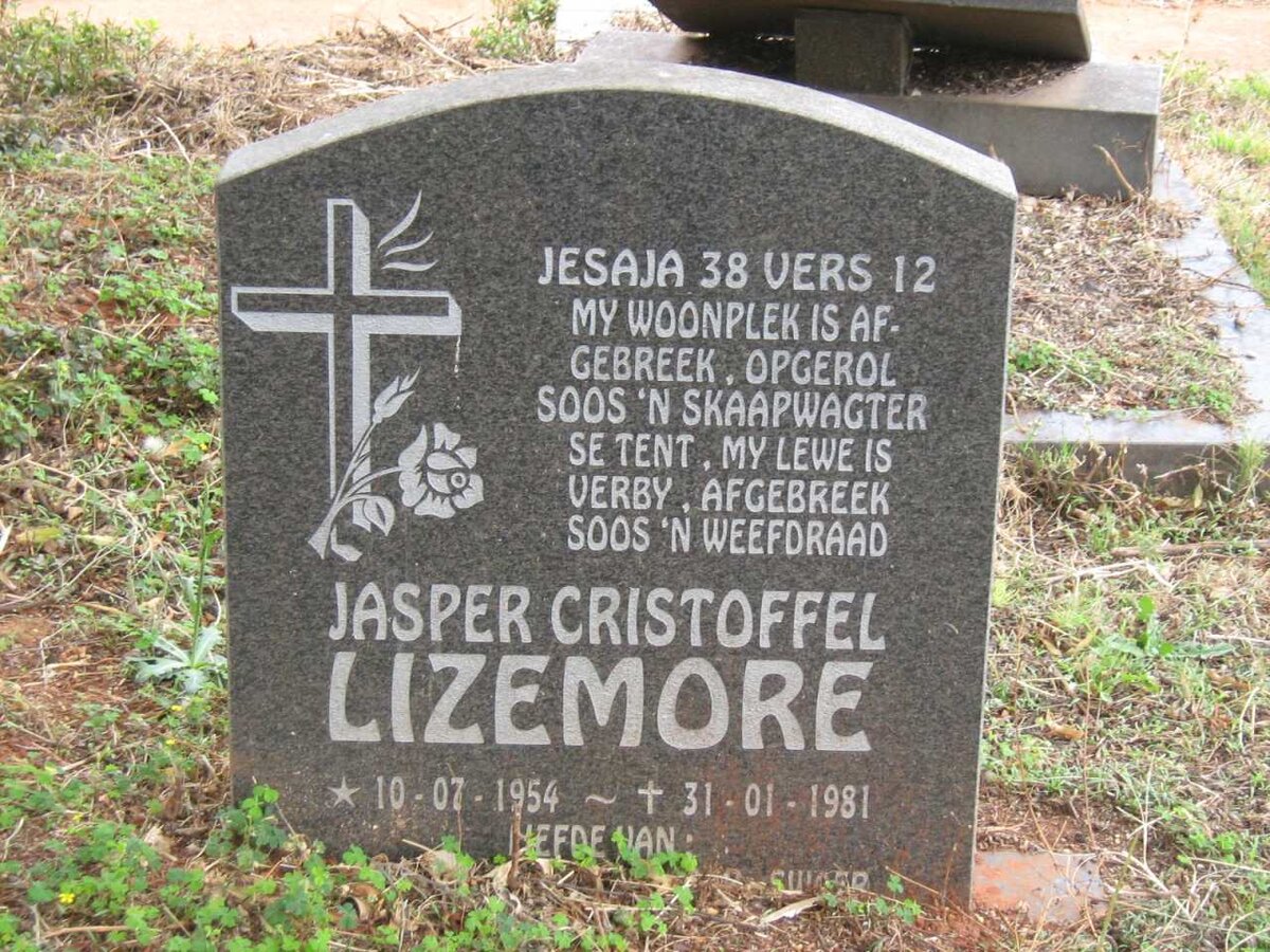 LIZEMORE Jasper Christoffel 1954-1981