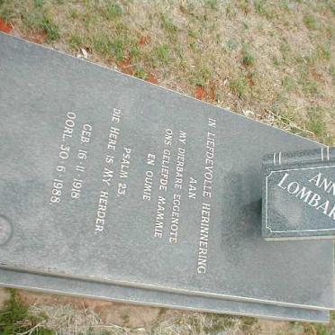 LOMBARD Annatjie 1918-1988