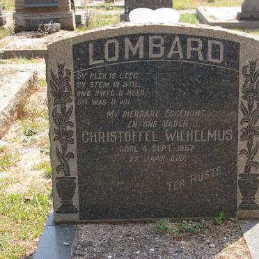 LOMBARD Christoffel Wilhelmus -1957