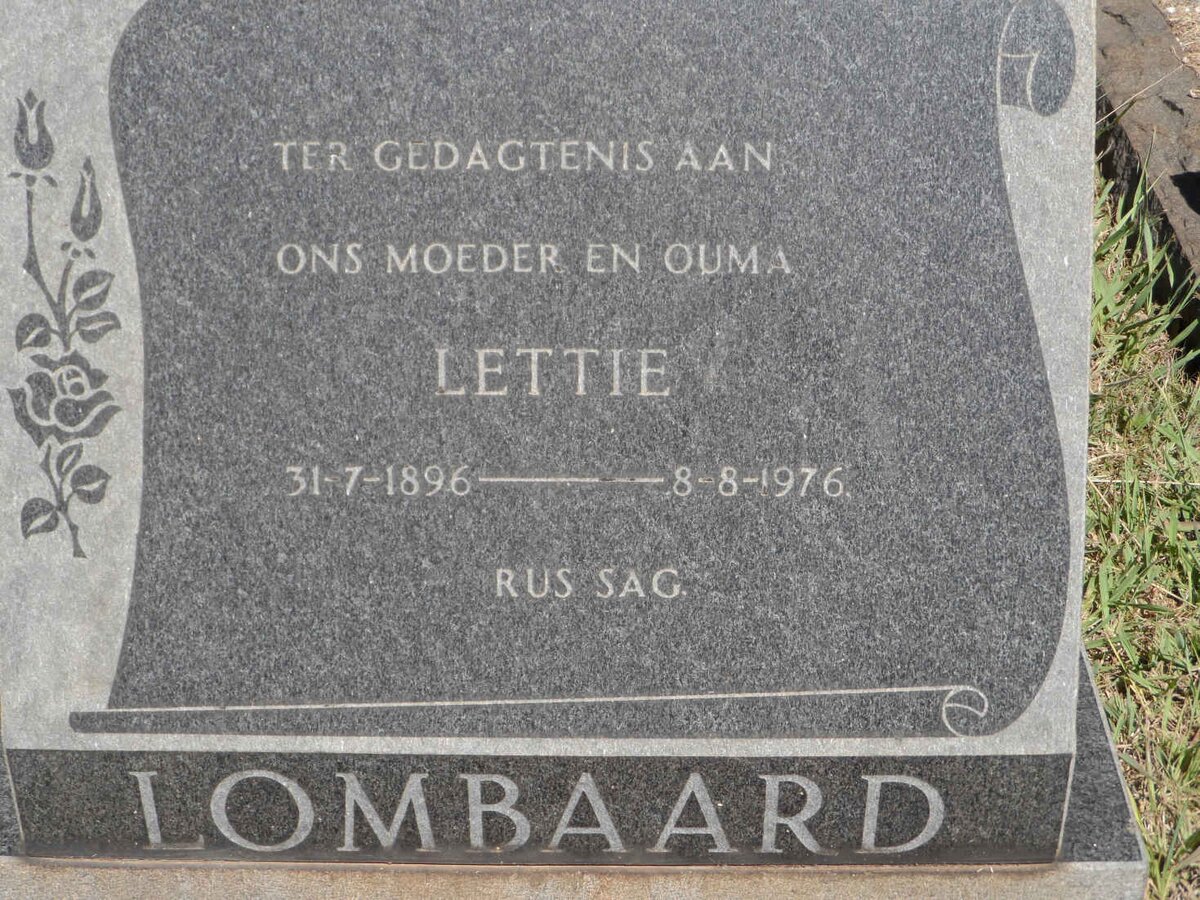 LOMBAARD Lettie 1896-1976