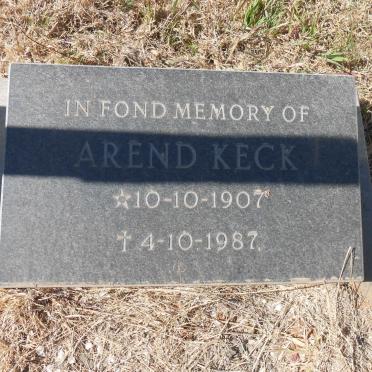 KECK Arend 1907-1987