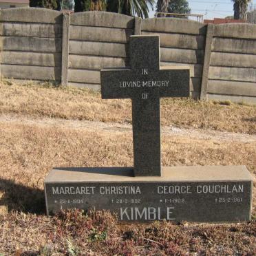 KIMBLE George Coughlan 1902-1961 &amp; Margaret Christina 1904-1992
