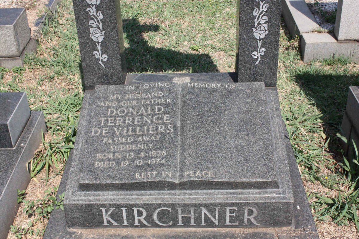 KIRCHNER Donald Terrence De Villiers 1928-1974