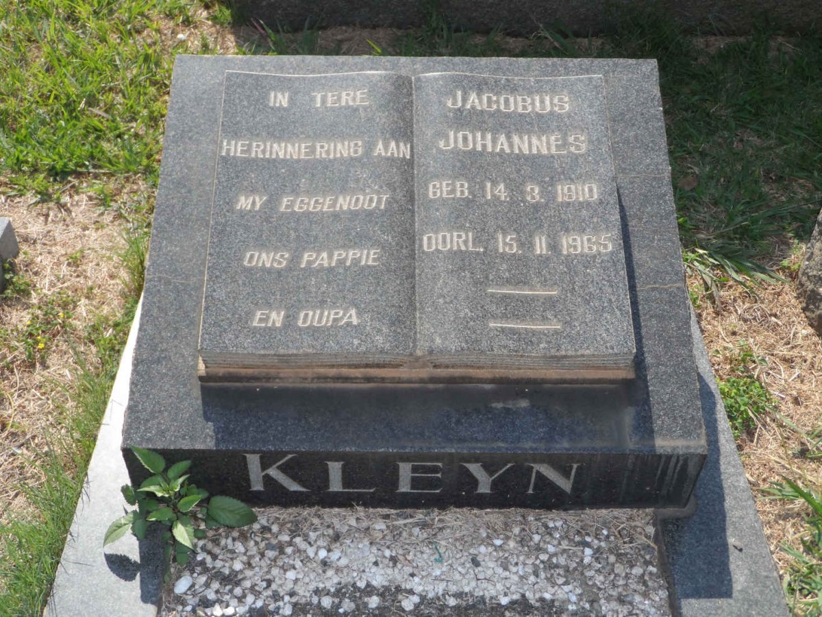 KLEYN Jacobus Johannes 1910-1965