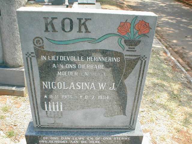 KOK Nicolasina W. J. 1906-1984