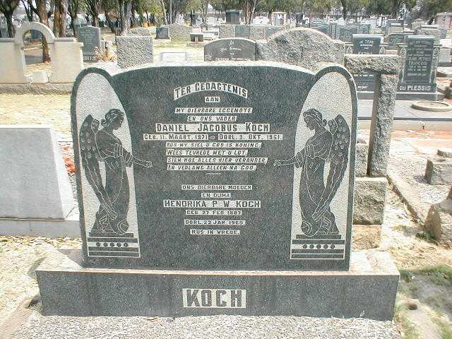 KOCH Daniel Jacobus 1871-1951 &amp; Hendrika P.W. 1887-1969