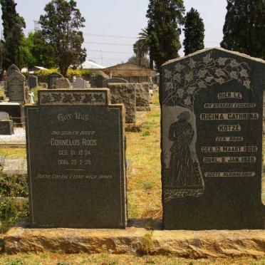 KOTZÉ Rigina Cathrina nee ROOS 1908-1939 :: ROOS Cornelius 1924-1939