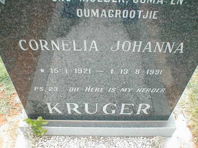 KRUGER Cornelia Johanna 1921-1991