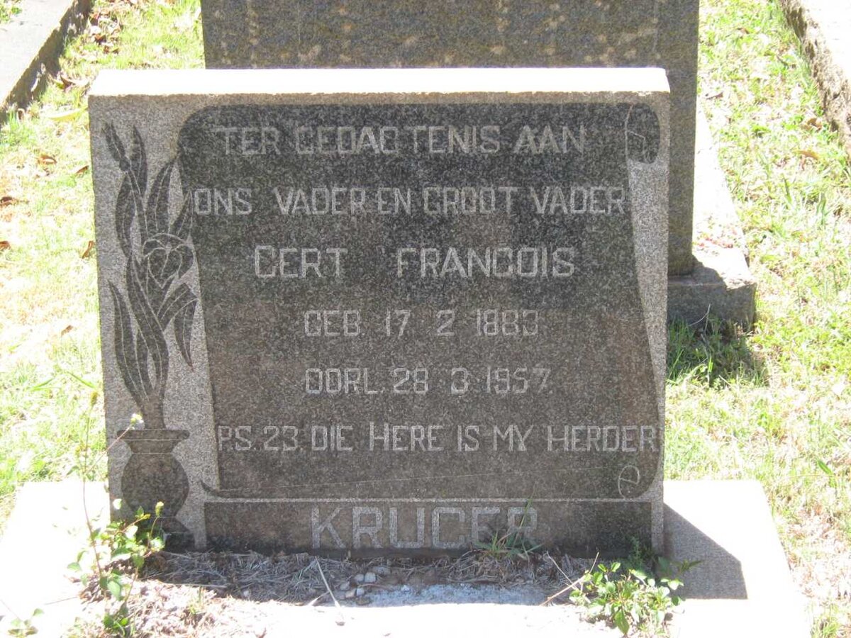 KRUGER Gert Francois 1883-1957