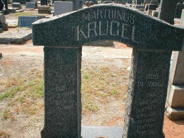 KRUGEL Marthinus 1914-1955