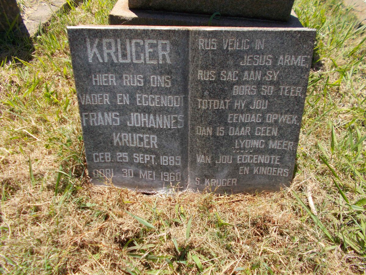 KRUGER Frans Johannes 1889-1960