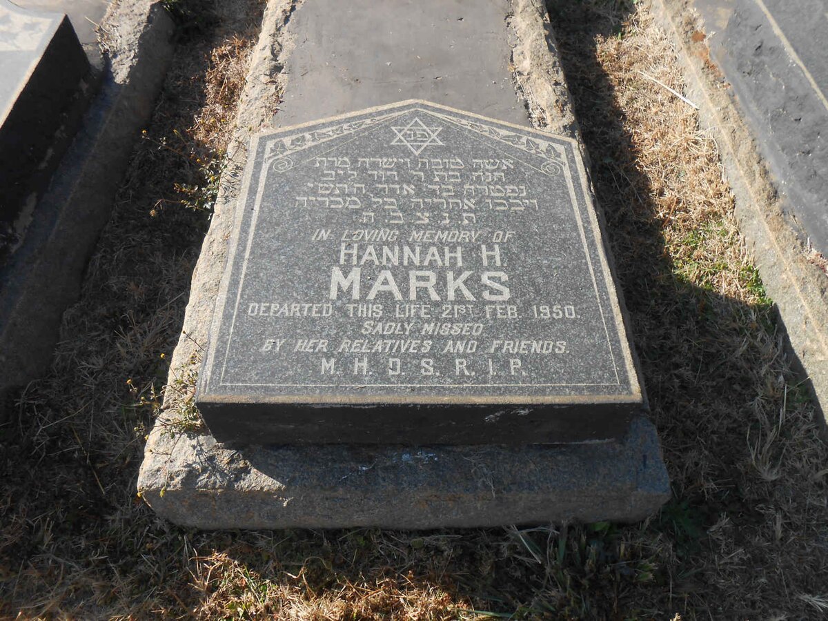 MARKS Hannah H. -1950