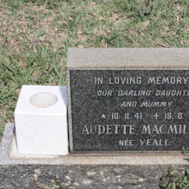 MACMILLAN Audette nee VEALE 1941-1971