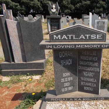 MATLATSE Dorah Shadi 1916-1997