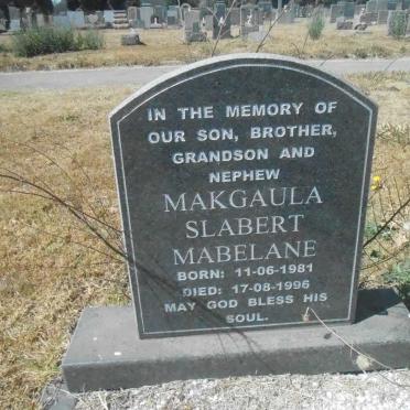 MABELANE Makgaula Slabert 1981-1996